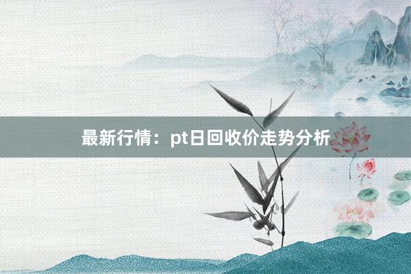 最新行情：pt日回收价走势分析